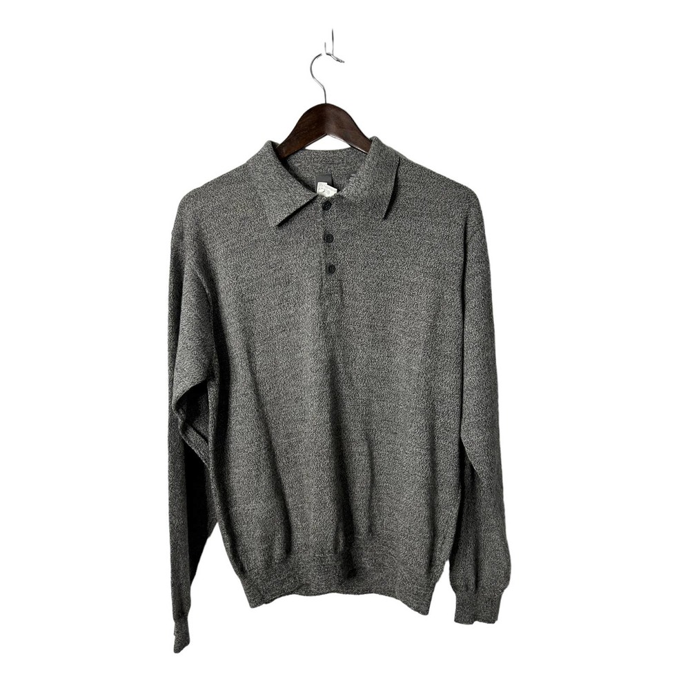Cullen sz medium charcoal gray merino wool sweater mens‎